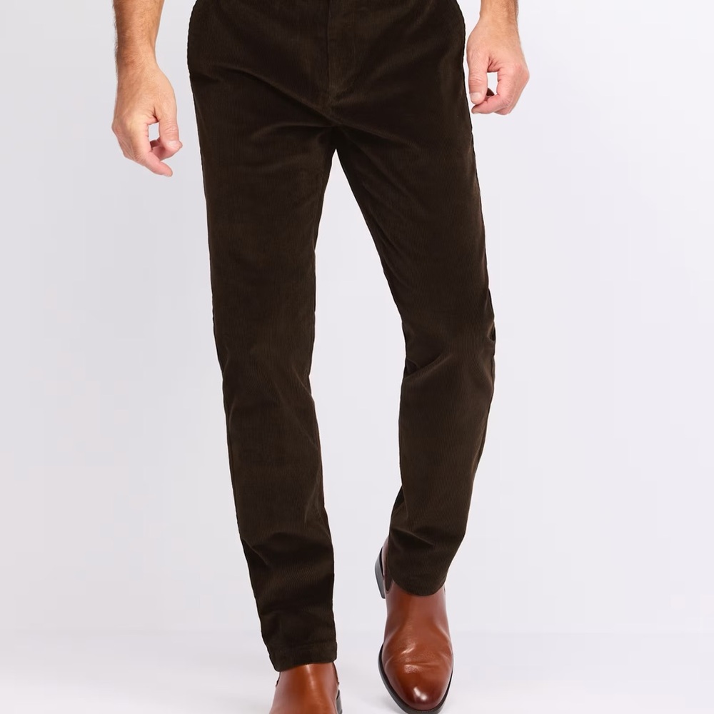 Hawker Rye Men's Dark Brown Luxe Cord Trouser